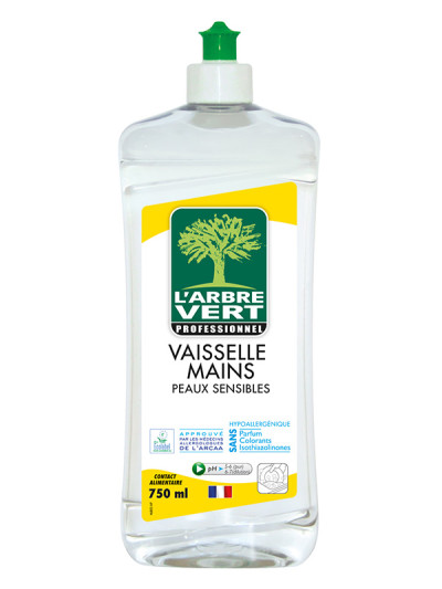 Vaisselle & Mains écologique peaux sensibles 1L Professionnel | L'ARBRE VERT