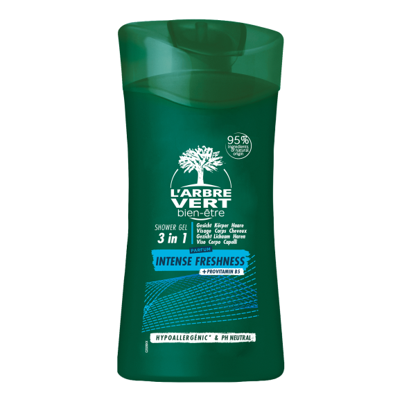 Ökologische Duschcreme & Shampoo Intense Freshness für den Mann 250ml