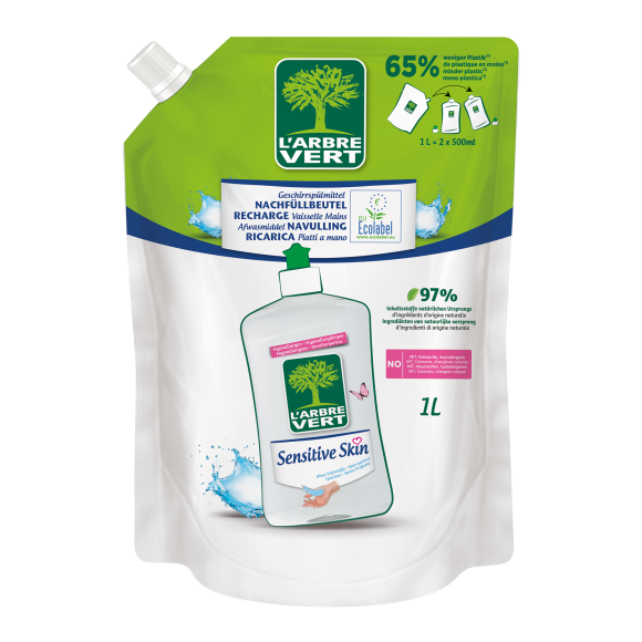 Ökologisches Geschirrspülmittel Sensitive Skin 1L Refill