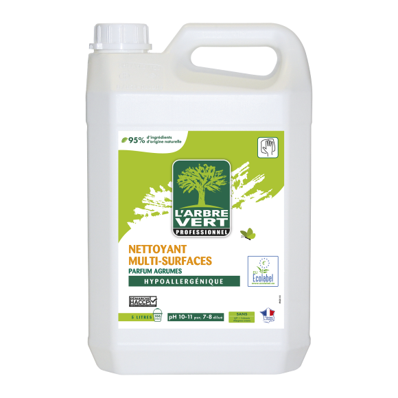 Nettoyant écologique multi-usages Agrumes 5L Professionnel