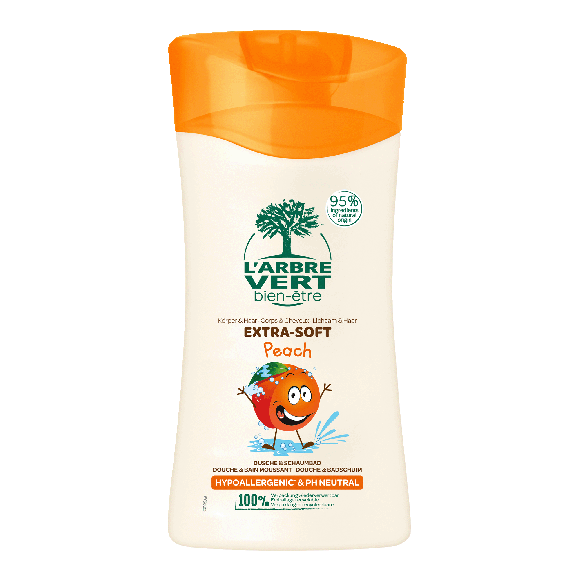 Shampooing & Douche écologique Enfants Pêche 250ml 