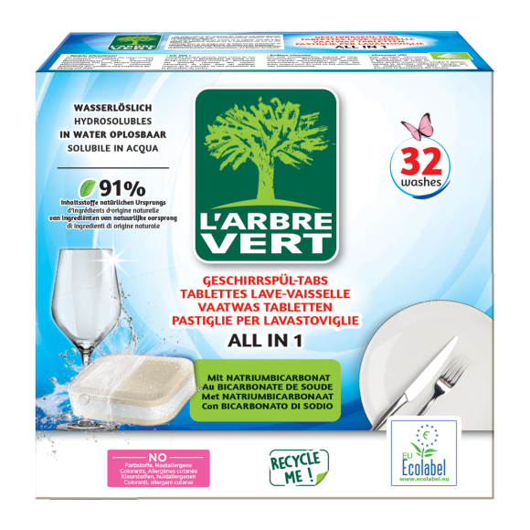 Tablettes lave-vaisselle écologique All in 1 32x