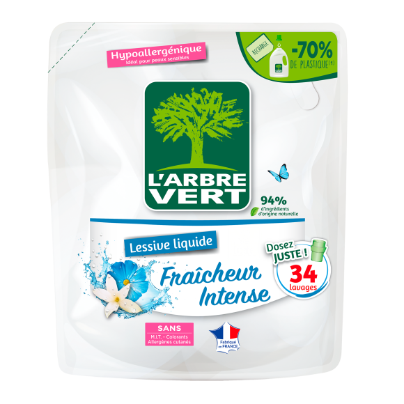 Recharge lessive liquide écologique Fraîcheur Intense 1.53L