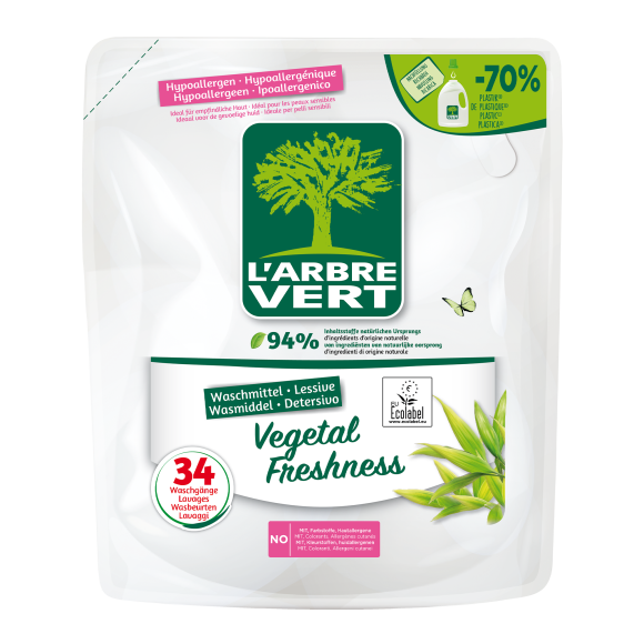 Recharge Lessive liquide écologique Vegetal Freshness 1.53L
