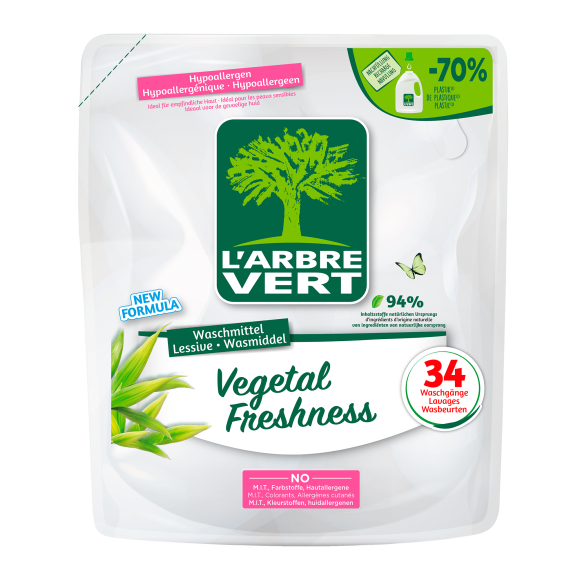 Recharge Lessive liquide écologique Vegetal Freshness 1.53L