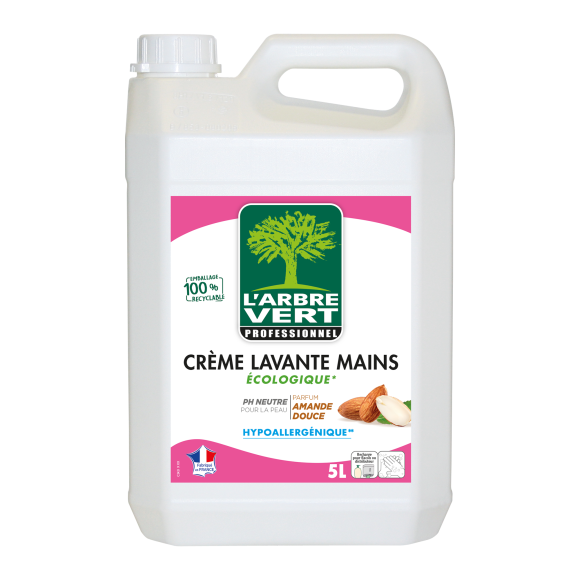  Crème Lavante Mains Écologique Professionnelle Amande 5L