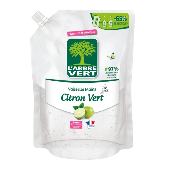 Recharge Liquide Vaisselle écologique Citron Vert 1L