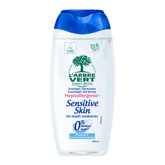 Gel douche Sensitive Skin 260ml - Hypoallergénique pour toute la famille