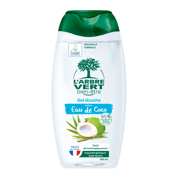 Gel douche écologique Eau de Coco 260ml