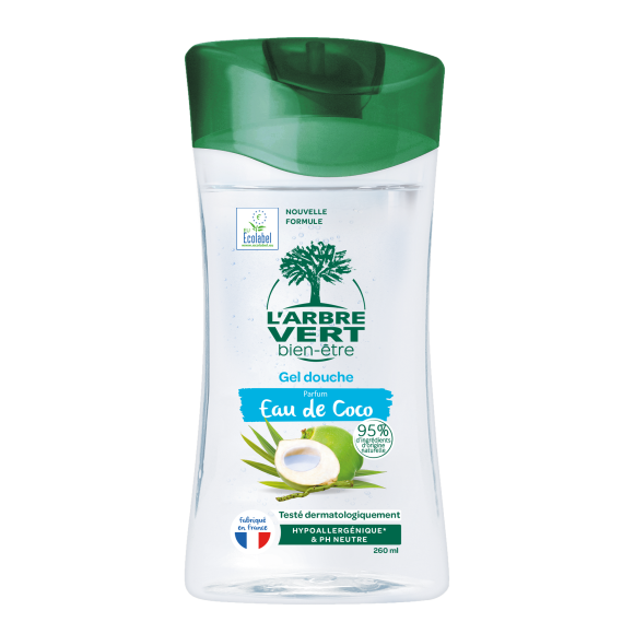 Gel douche écologique Eau de Coco 260ml