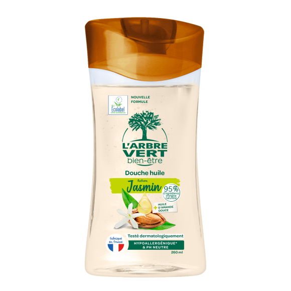 Douche huile écologique Jasmin et huile d'Amande douce 260ml