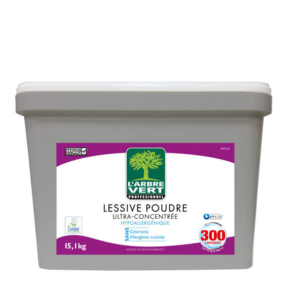 Lessive poudre écologique 15,1kg Professionnel
