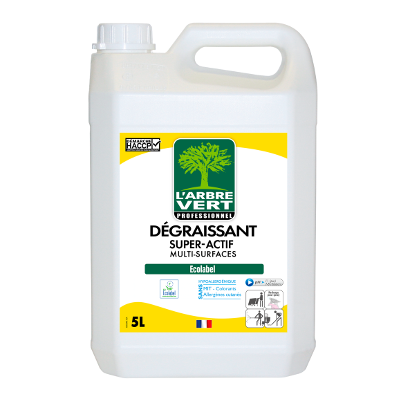Dégraissant super actif multi-surfaces écologique 5L Professionnel
