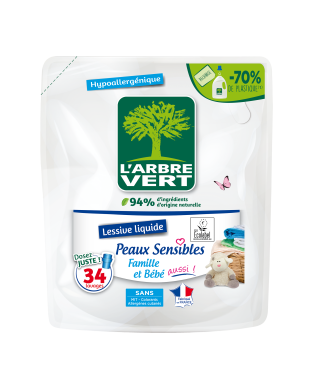 Recharge Lessive liquide écologique Peaux Sensibles 1.53L