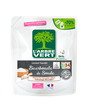Recharge lessive liquide écologique Bicarbonate de soude 1.53L