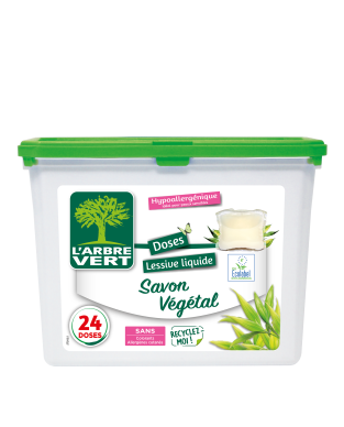 Doses lessive liquide écologique Savon Végétal 24x