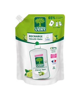 Recharge Liquide Vaisselle écologique Citron Vert 1L