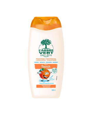 Shampooing & Douche &eacute;cologique Enfants parfum P&ecirc;che 260ml 