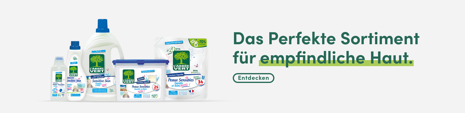 Unser Sortiment für empfindliche Haut