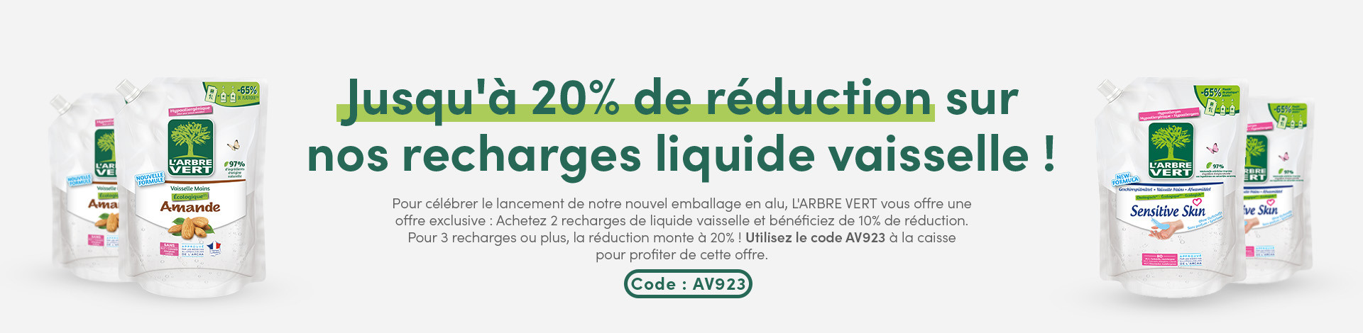Promotion Rechagres Liquide Vaisselle