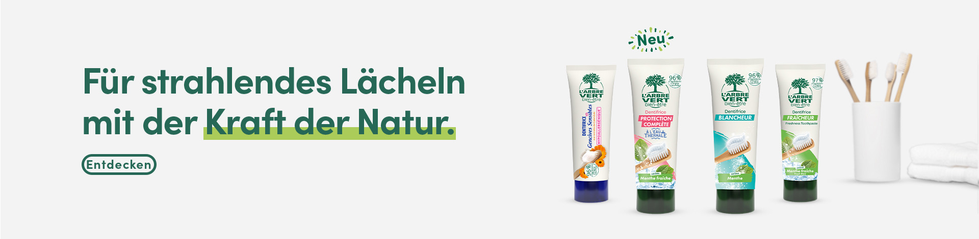 Unsere ökologischen Zahnpasten