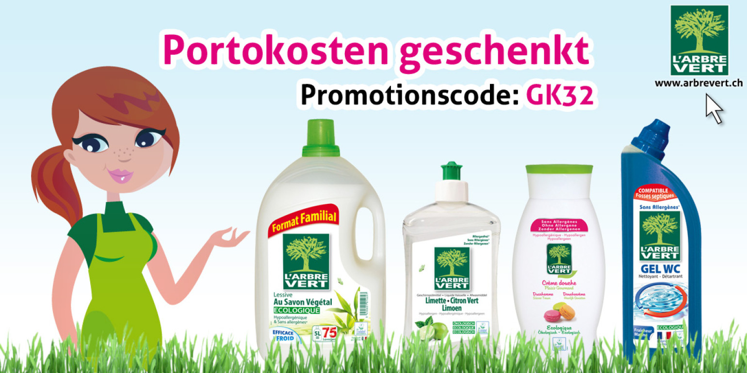 Während 12 Tagen schenken wir Ihnen die Portokosten auf unseren ökologischen Produkten!