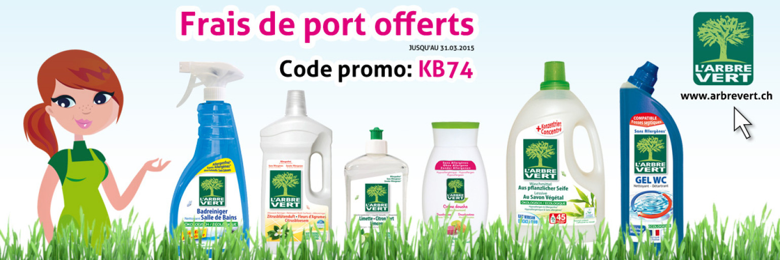 Promotion de mars sur nos produits écologiques