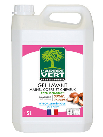 Öko Gel für Hände, Körper & Haare Argan 5L Professionnel | L'ARBRE VERT