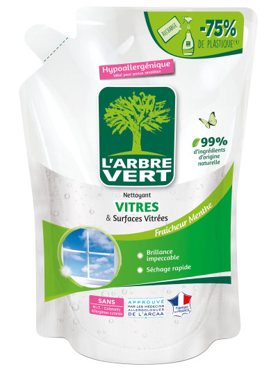 Recharge Nettoyant vitres écologique 740ml | L'ARBRE VERT