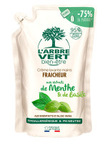 Recharge Savon liquide écologique Fraîcheur Menthe-Basilic 300ml | L'ARBRE VERT