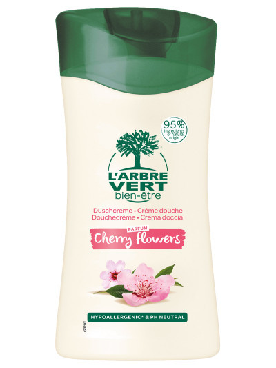 Crème douche écologique Fleurs de Cerisier 250ml - soin protecteur pour la peau | L'ARBRE VERT