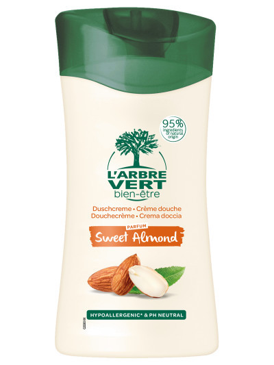 Crème douche écologique Amande Douce 250ml - Hydratante | L'ARBRE VERT