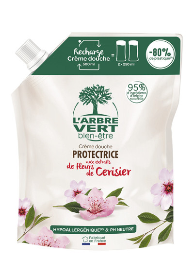 Öko Nachfüllbeutel Dusche Kirschblüten 500ml | L'ARBRE VERT