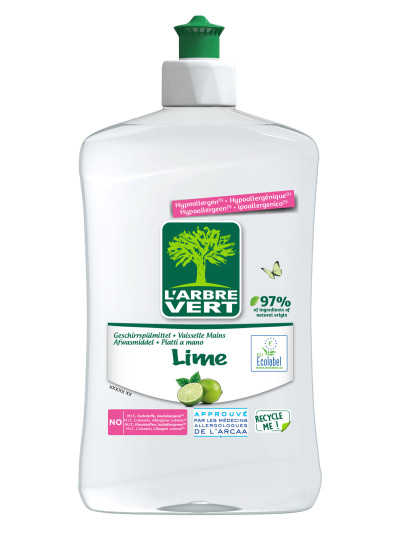 Ökologisches Geschirrspülmittel Limette 500ml | L'ARBRE VERT
