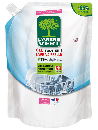 Recharge Gel lave-vaisselle écologique tout-en-1 901ml | L'ARBRE VERT