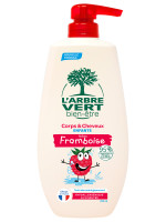 Shampooing & Gel douche écologique Enfants Framboise 720ml | L'ARBRE VERT