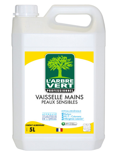 Vaisselle & Mains écologique peaux sensibles 5L Professionnel | L'ARBRE VERT