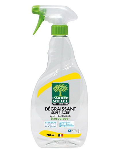 Dégraissant super actif multi-surfaces écologique 740ml Professionnel | L'ARBRE VERT